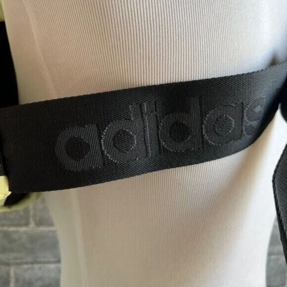 Adidas Utility Yellow And Black Crossbody Wide Strap Fannypack Sling Waistbag